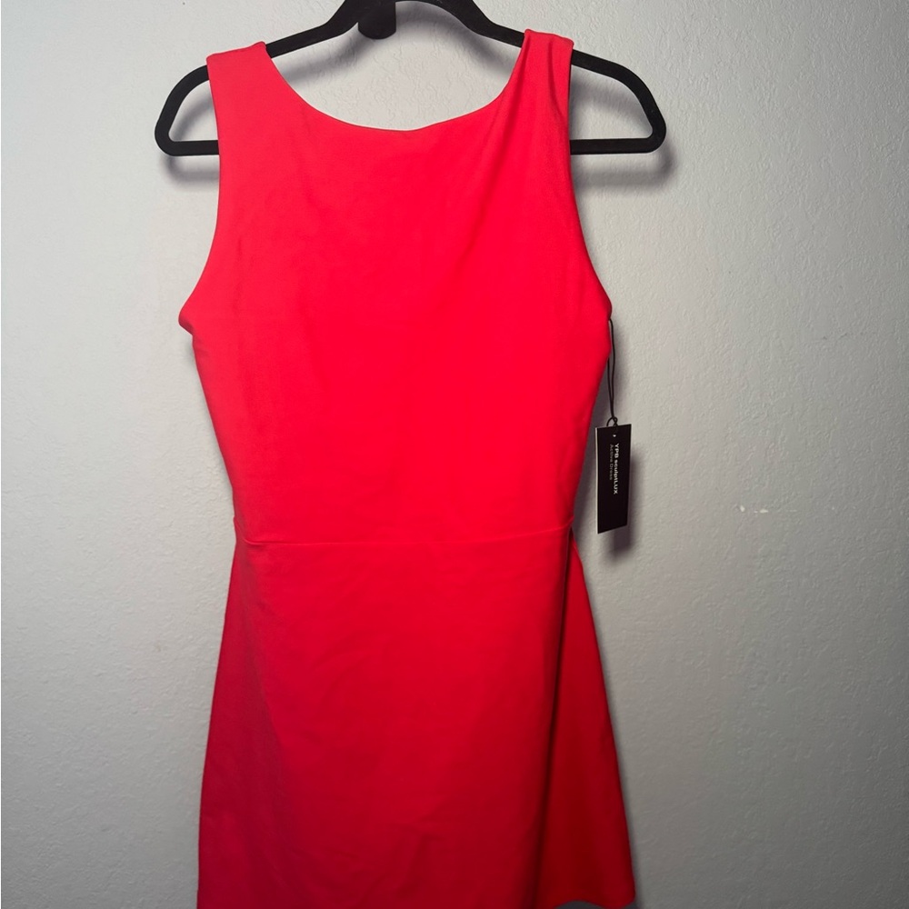 Red Halter Sheath Mini Dress for Cocktail